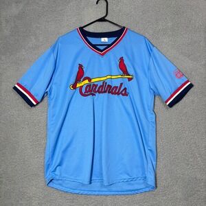 MLB St Louis Cardinals Powder Blue Phillips 66 Pullover Jersey Mens XL 1643